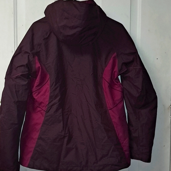 Columbia Omni-Tech 3-N-1 Woman's Large Full Zip Hooded Jacket. Purple - Picture 2 of 16